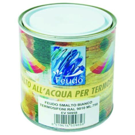 Smalto all'acqua per termosifoni (termo lack) - ml.750 bianco ral 9010 - 6 pz