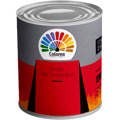 SMALTO ALTA TEMPERATURA 'COLOREA' Lt. 0,125 - NERO OPACO- 6 PEZZI - DF 9017260