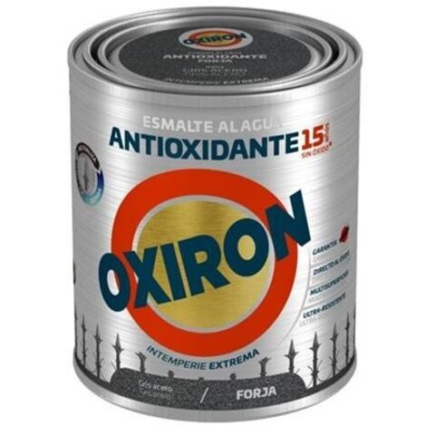 Smalto antiossidante Titan Oxiron all'acqua Smooth Forging Effect 750 ml - 4022 Grigio acciaio