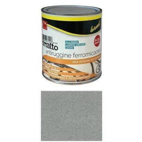 SMALTO ANTIRUGGINE FERROMICACEO HAND - GRIGIO CHIARO ML 750 - 6 pezzi