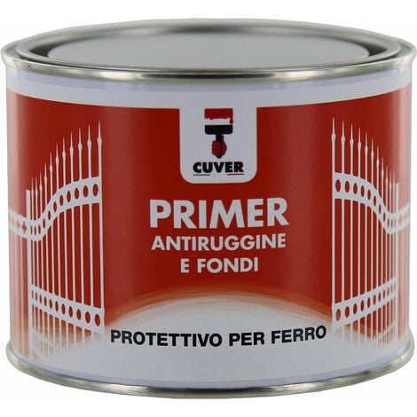 Smalto antiruggine Vernice Primer Fondo per ferro alta copertura – GRIGIO – 0,250 Lt