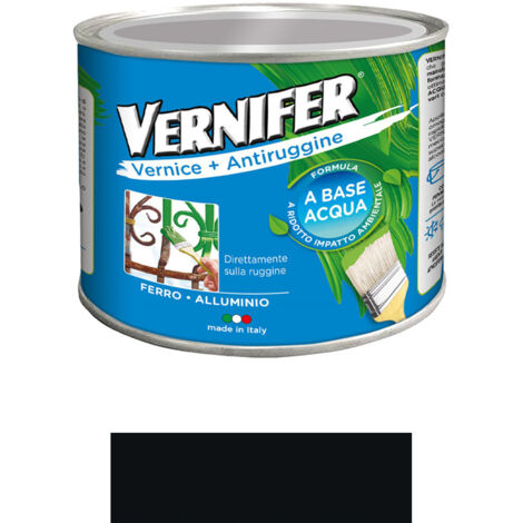 Smalto Antiruggine Vernifer Base Acqua 500 ml AREXONS - Nero Brillante