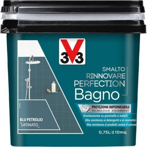 Smalto bagno V33 0,75 l blu petrolio satinato