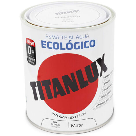 Smalto Bianco Opaco Ecologico all'Acqua 750ml Titanlux 02T056634