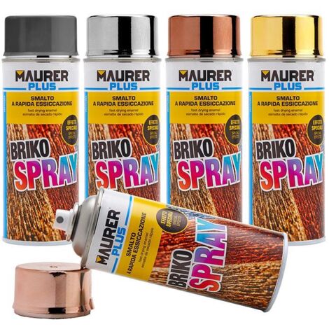 Smalto Briko Spray Maurer 400 ml Fluorescente colore Giallo cf. 6 Pz