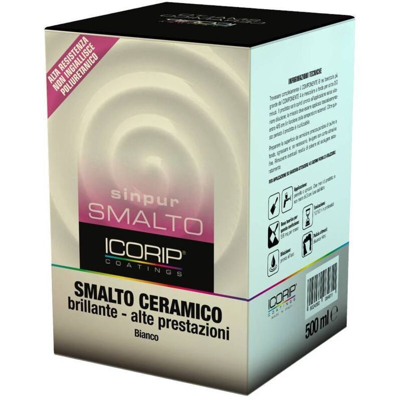 Smalto Ceramico Sinpur Bianco Lt.0,500. Prezzo Per 1 Pezzo.