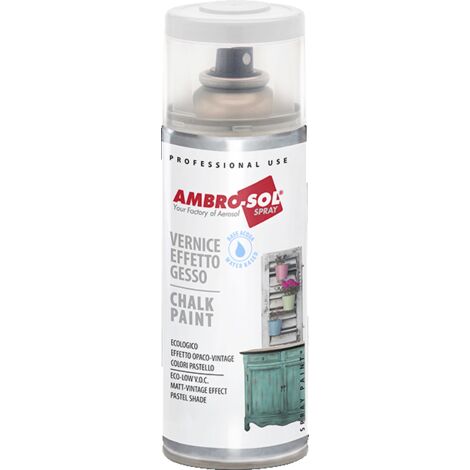 Smalto Decorativo Effetto Gesso Spray AMBRO-SOL Vernice Pittura Vintage da 400ml – col. LAVANDA PROVENZA