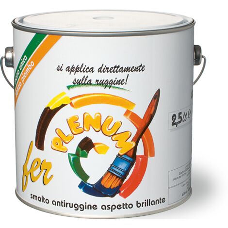SMALTO """FER-PLENUM""" BRILLANTE 2,5LT ROSSO CORRIDA
