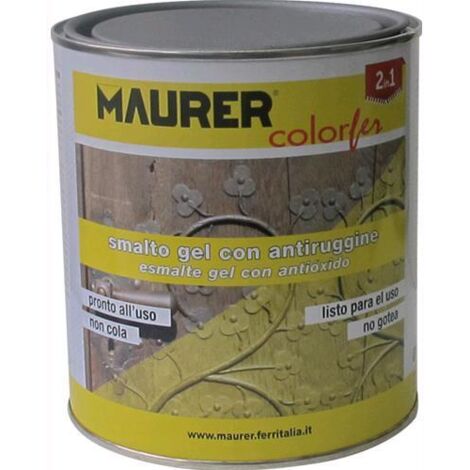 SMALTO GEL Antiruggine MAURER Antichizzato Conf. da 750 ml colore GRAFITE
