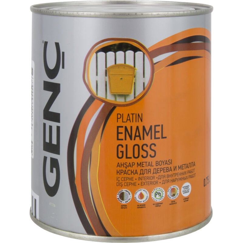 Ferramenta1.com - Smalto Lucido Genc 0,750 l Grigio Ch. N.7400 - 6 Pz