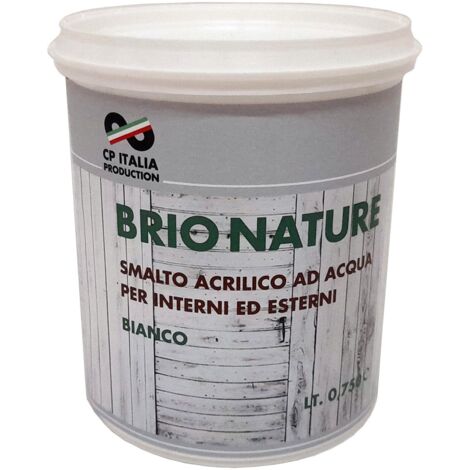SMALTO LUCIDO ALL ACQUA BRIONATURE BIANCO LT.0,750. Prezzo per 1 pezzo.
