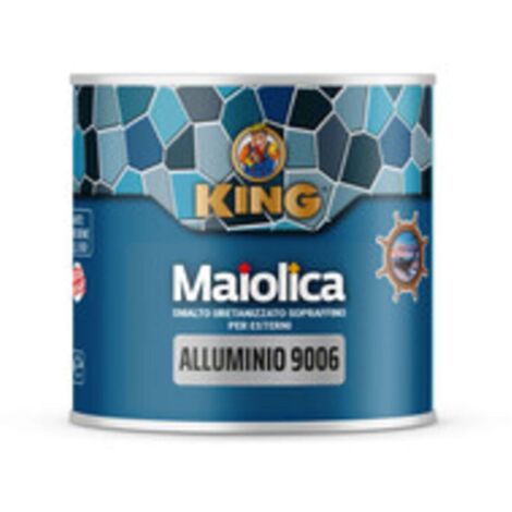 SMALTO MAIOLICA ALLUMINIO 9006  ESTERNI 100 G - 6 Pezzi