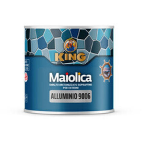 SMALTO MAIOLICA ALLUMINIO 9006  ESTERNI 100 G 6 PZ