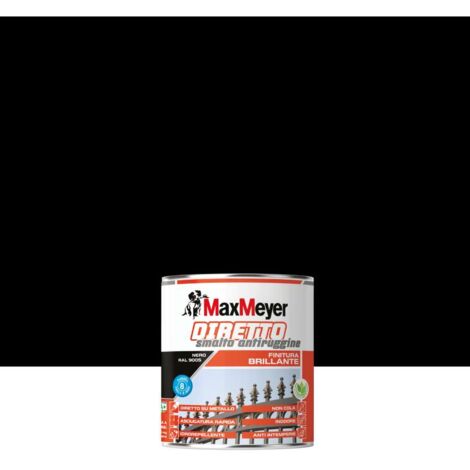 Smalto MaxMeyer diretto antiruggine brillantante 750 ml nero