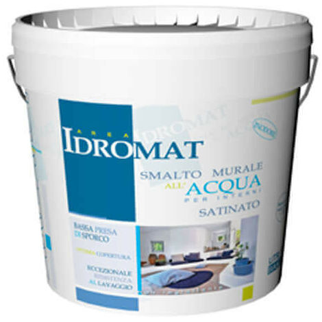 Smalto Murale Idro Bianco Satinato 4 Litri