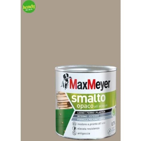 Maxmeyer Smalto Satinato All'acqua Poliuretanico Nero 0, 75 L