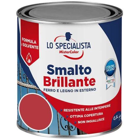 SMALTO SOLVENTE BRILLANTE ROSSO LT0,5