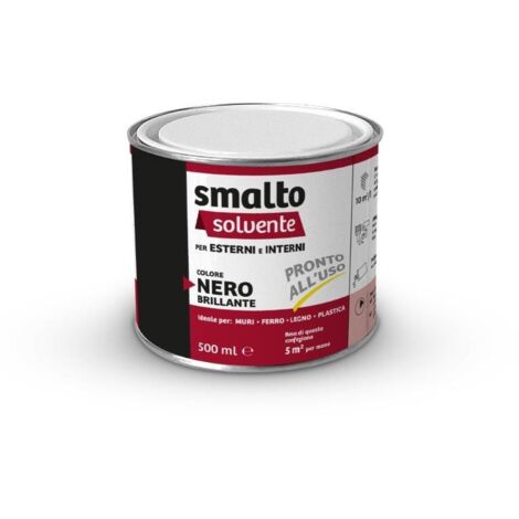 SMALTO SOLVENTE PP NERO LT 0,5