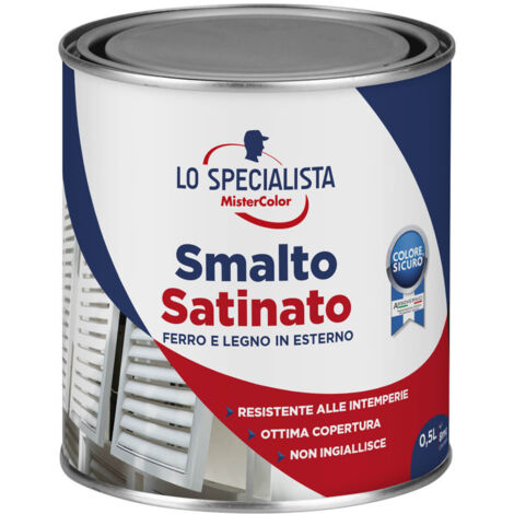 SMALTO SOLVENTE SATINATO GRIGIO SCURO LT0,5