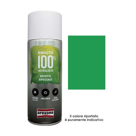 SMALTO SPRAY 100% ACRILICO FLUORESCENTE AREXONS • VERDE ML 400