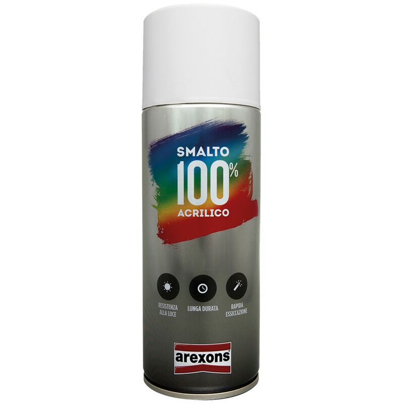 Image of Arexons - smalto spray acrilico ritocco per elettrodomestici ml 400 - bianco elettro