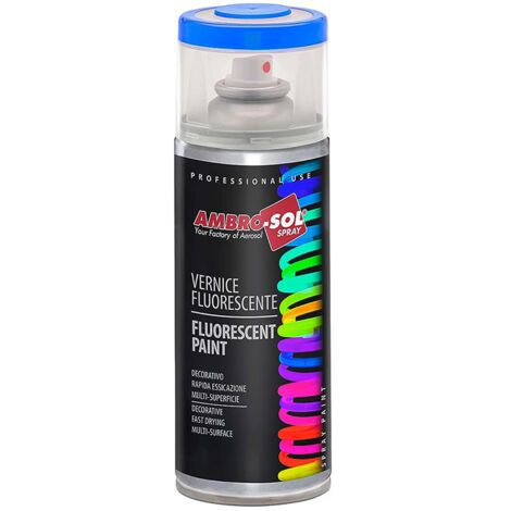 Smalto spray Vernice effetto fluorescente 400 ml Ambrosol Blu