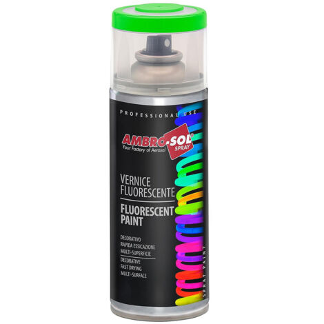 Smalto spray Vernice effetto fluorescente 400 ml Ambrosol Verde