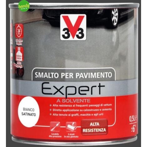 Smalto V33 per pavimento alta resistenza lt 0,50 bianco