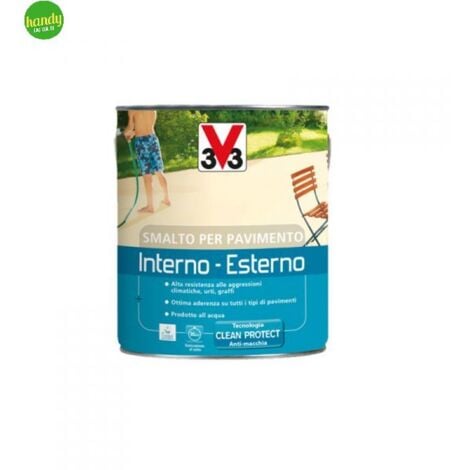 Smalto V33 per pavimento interno e esterno lt 0,50 avorio