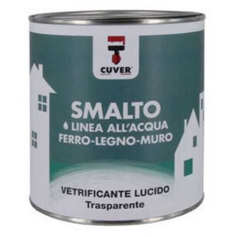 Smalto vetrificante protettivo trasparente lucido 0,750lt