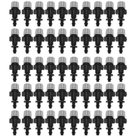 Smandy Buses De Gicleurs, 50pcs Buses De Brumisateur Atomiseur Raccord Connecteur Drippers Pulvérisateur Arrosage Système De Refroidissement d'Irrigation par Égouttement Agricole Jardin