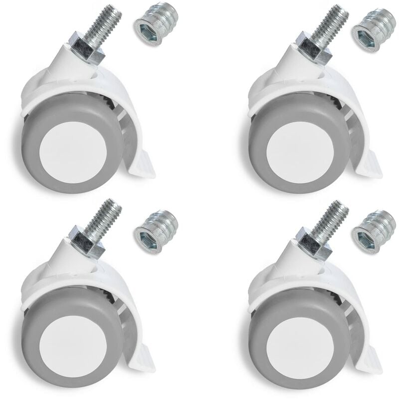 Sämann Set di 4 rotelle per mobili, in gomma