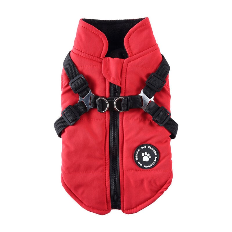 Csparkv - 2XL)Manteau Chien Veste avec Harnais pour Petits et Moyens Chiens imperméable Manteau Chien Veste Chaud rembourré Puffer Chien Chien