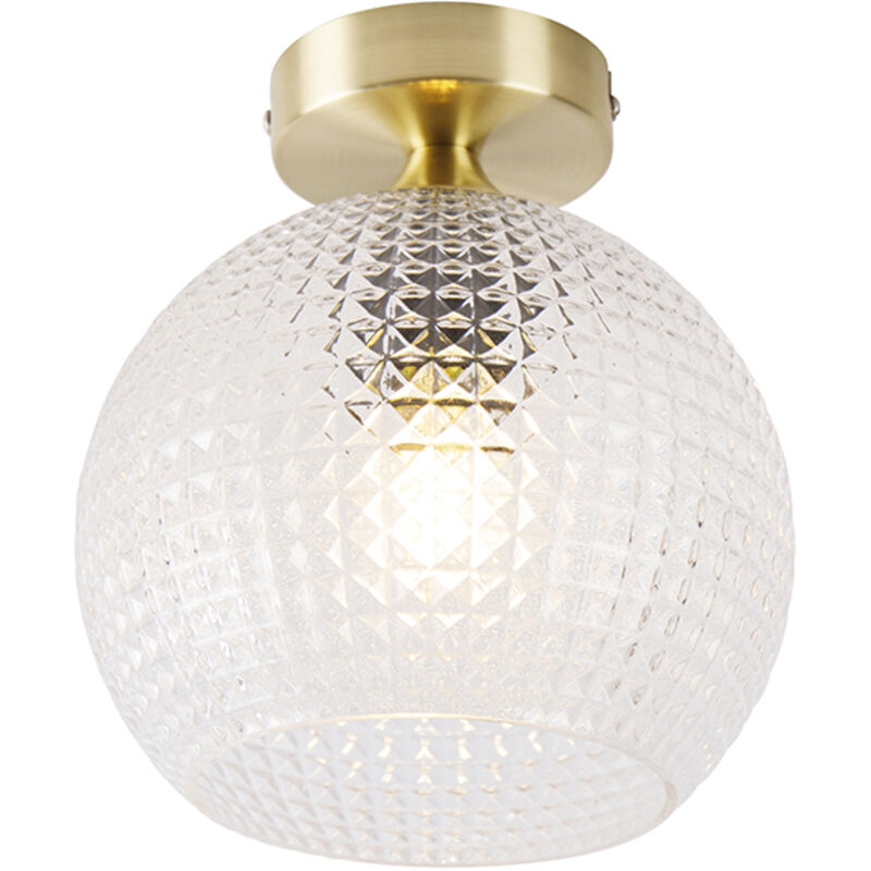 Qazqa Smart Art Deco Ceiling Light Brass Incl. Wifi A60 - Sphere