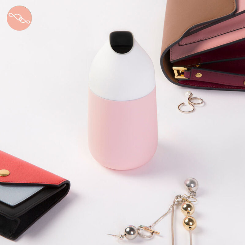 Smart Bouteille D'Isolation Sous Vide Tasse Voyage Kiss Kiss Poisson Vide Thermos Oled Temperature Flasques Affichage Coupe Thermos 310Ml, Rose