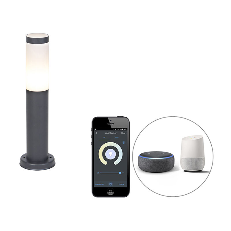 Image of Qazqa - Smart Outdoor Pole Light&hellip;