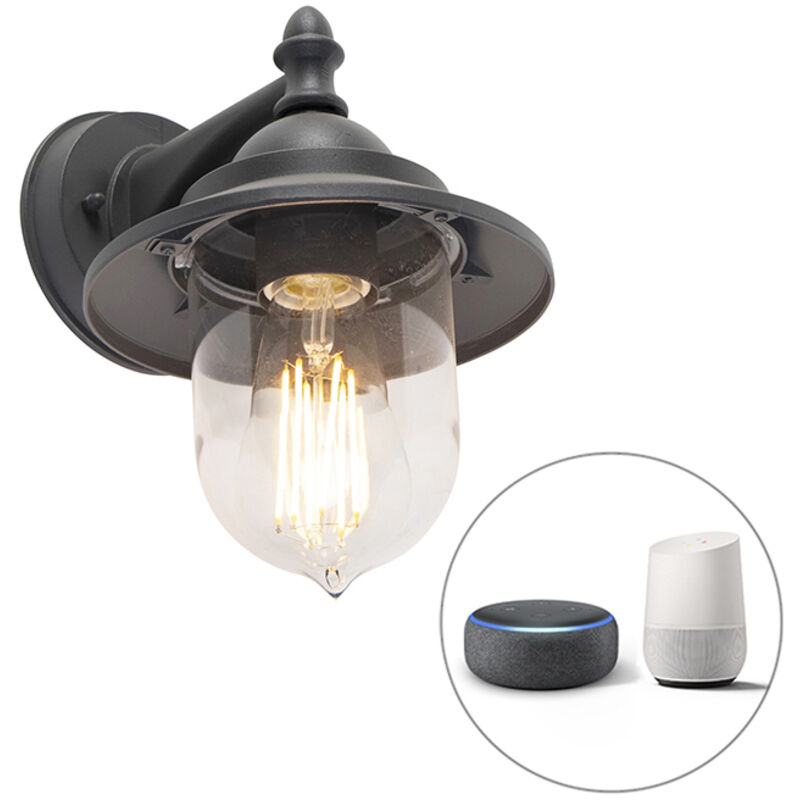 Image of Smart Outdoor Wall Light Dark Grey&hellip;