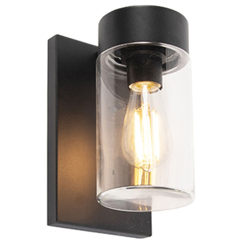 Qazqa Schwarz Smarte Außenwandleuchte Ip44 Inkl. Wifi St64 - Jarra