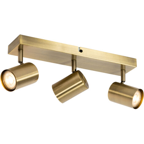 Smart Ceiling Spotlight Bronze 3-Light Adjustable Incl. Wifi GU10 50mm - Jeana