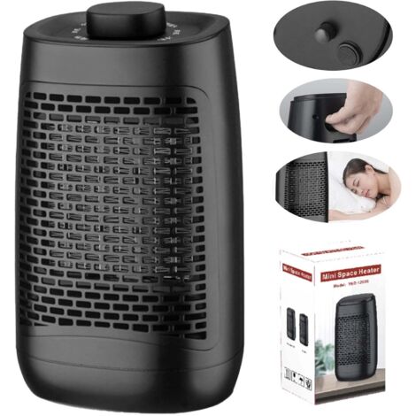 Smart Ceramic Fan Heater 1500W, Electric Fan Heater, Adjustable Thermostat and Timer and LED Indicator, Fast Heating (1500W - Single Button)