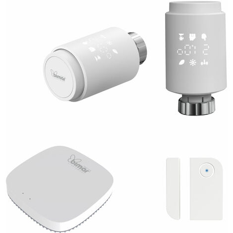 Smart Control Kit für die Hausautomation - 2 Thermostatventile, 1 Gateway und 1 Tür- und Fenstersensor - 193x130x105 mm