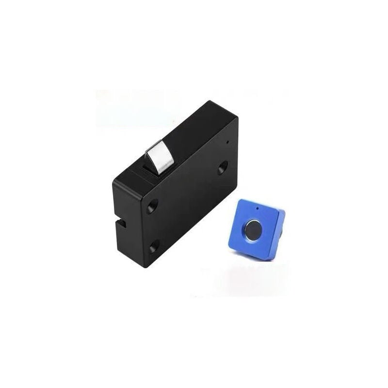 Smart Electronic Cabinet Lock, Box Furniture Drawer Lock Fingerprint Lock, usb Rechargeable Blue