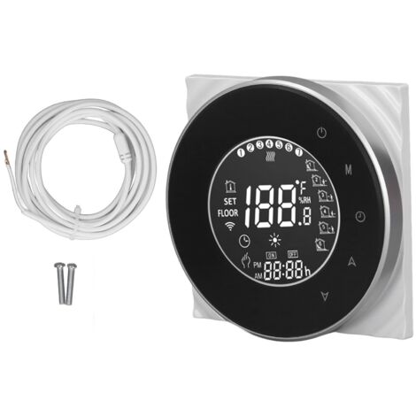 Smart Floor Heat Thermostat Voice Phone Control LCD Touch Screen WiFi Thermostat for Electric Heating Systems 95‑240VAC