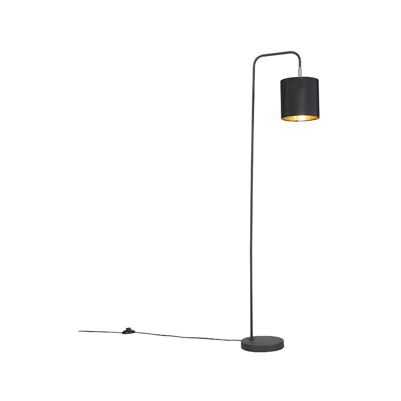Smart floor lamp black incl. WiFi A60 light source - Lofty - Black