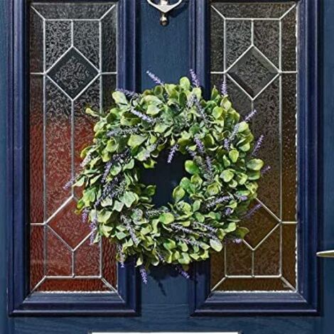 Smart Garden Artificial Door Wreath Lavender Purple Realistic UV Resistant