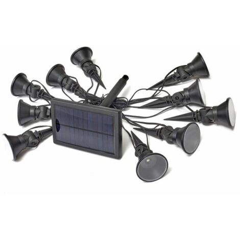 Smart Garden Faretti multipli neri 10 LED solari