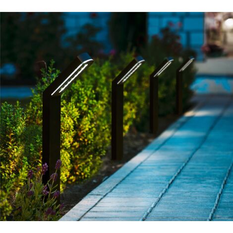 Smart Garden Moderna Solar Black Post Stake Light Super Bright Or Warm White LED