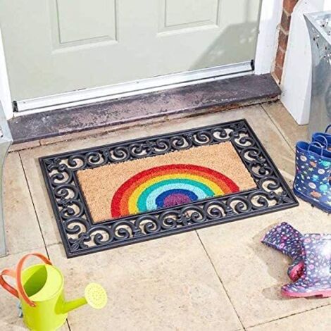 Smart Garden Rainbow Multi Colour Doormat Coir Mix Match Easy Change Mat Insert