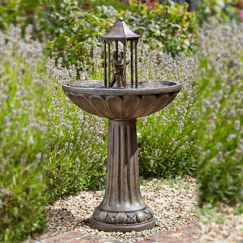 Image of Smart Garden - 86cm Solar Power Outdoor Dancing Couple Water Feature Fountain | Garden Decoration Bird Bath