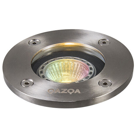 Smart Ground Spot Stainless Steel Incl. WiFi GU10 IP65 - Basic Round
